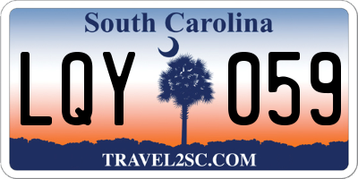 SC license plate LQY059