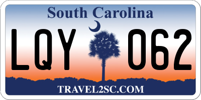 SC license plate LQY062