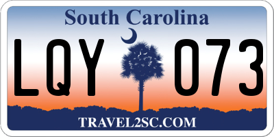 SC license plate LQY073