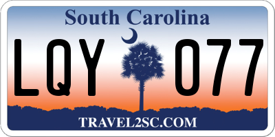 SC license plate LQY077