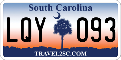 SC license plate LQY093