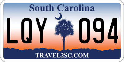 SC license plate LQY094