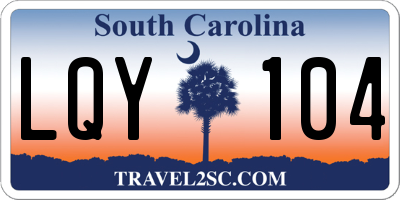 SC license plate LQY104