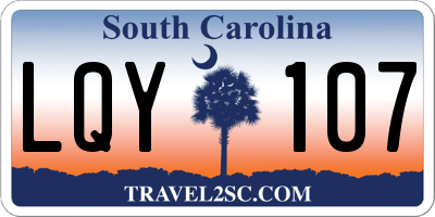SC license plate LQY107