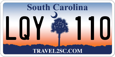 SC license plate LQY110