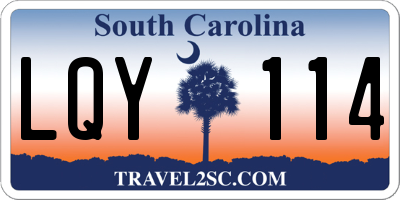 SC license plate LQY114