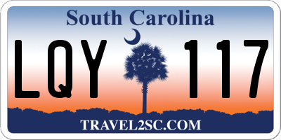 SC license plate LQY117