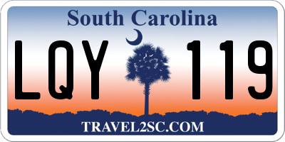 SC license plate LQY119