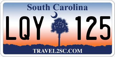 SC license plate LQY125