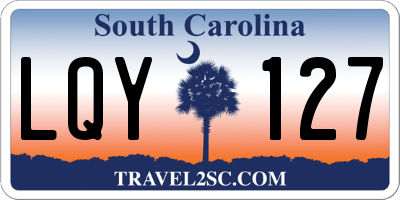 SC license plate LQY127
