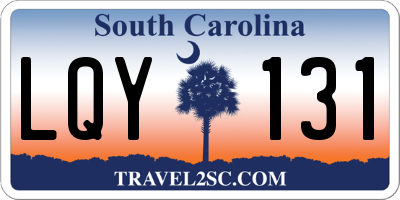 SC license plate LQY131