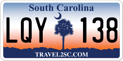 SC license plate LQY138