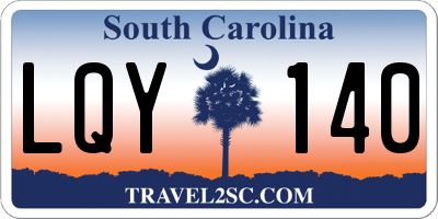 SC license plate LQY140