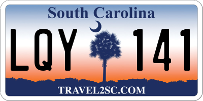 SC license plate LQY141