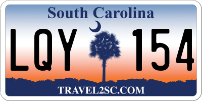 SC license plate LQY154
