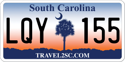 SC license plate LQY155