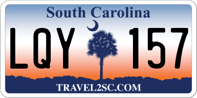 SC license plate LQY157