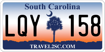 SC license plate LQY158