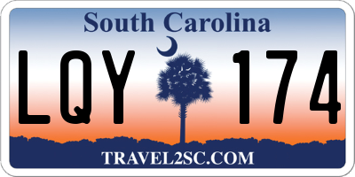 SC license plate LQY174