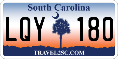 SC license plate LQY180