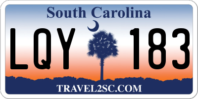SC license plate LQY183