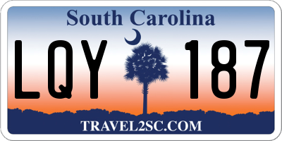 SC license plate LQY187