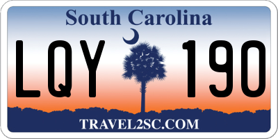 SC license plate LQY190