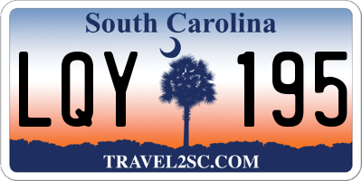 SC license plate LQY195