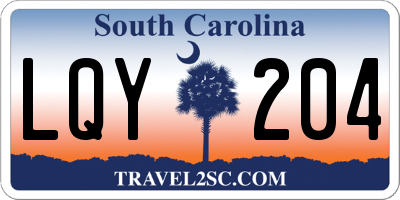 SC license plate LQY204