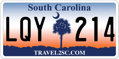 SC license plate LQY214