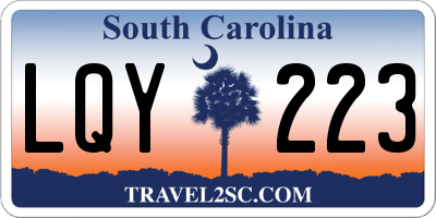 SC license plate LQY223