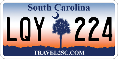 SC license plate LQY224