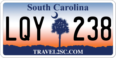 SC license plate LQY238