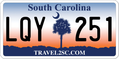 SC license plate LQY251