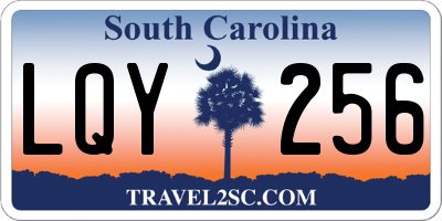 SC license plate LQY256