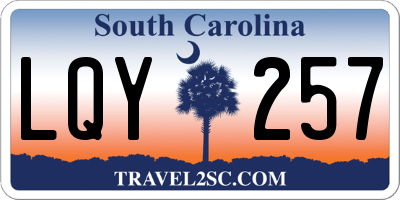 SC license plate LQY257