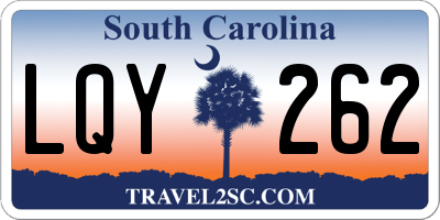 SC license plate LQY262