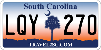 SC license plate LQY270