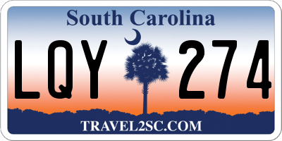 SC license plate LQY274