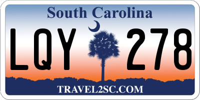 SC license plate LQY278