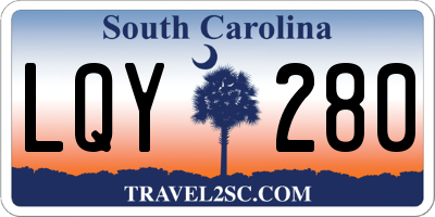 SC license plate LQY280