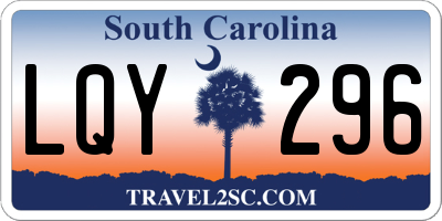 SC license plate LQY296