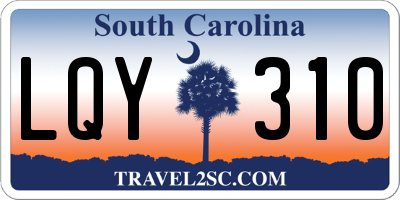 SC license plate LQY310