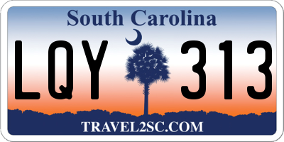 SC license plate LQY313