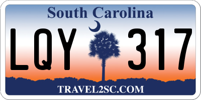 SC license plate LQY317