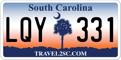 SC license plate LQY331