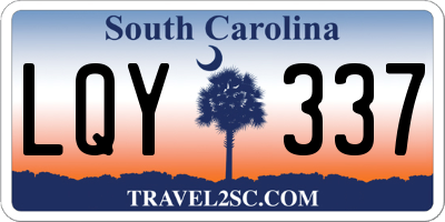 SC license plate LQY337