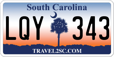 SC license plate LQY343