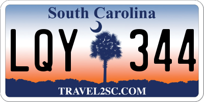 SC license plate LQY344