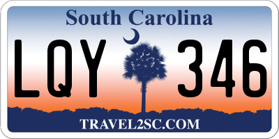 SC license plate LQY346